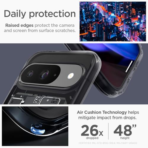 Image of Spigen Ultra Hybrid for Google Pixel 9 Pro Case, Pixel 9 Back Cover (2024) - TPU+Poly Carbonate｜Zero One