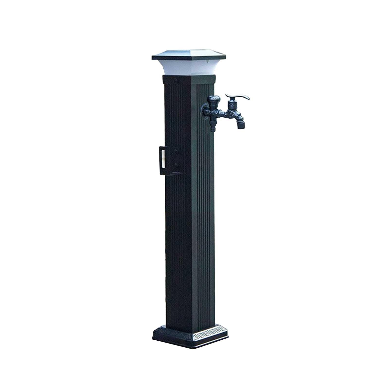 WOTZOV Freestanding Antifreeze Aluminum Alloy Garden Faucet Column With Hose Hanger, 31In Spigot Post For Outdoor Watering, And Weather-Resistant，79cm/31in