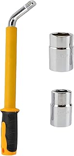 ColdShine Wheel Wrench 380-550mm Extendable Multifunction Telescopic Wrench Car Wheel Brace with 17mm 19mm 21mm 23mm Standard Sockets for Car Van Truck and More