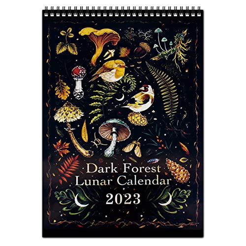2023 Wall Calendar,Dark Forest Lunar Calendar 2023 Colorful Large Well Calendar with 12 Original Illustrations 12 Month Monthly,Suitable for Home Office Christmas Birthdays New Year Gift