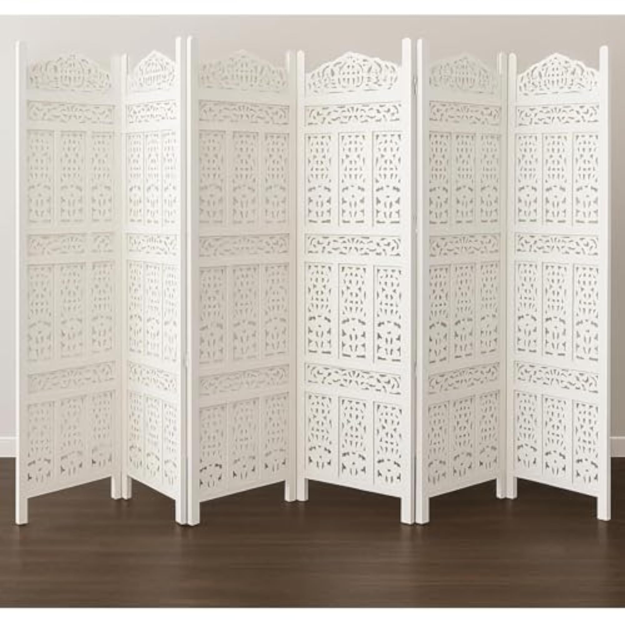 Wooden Room Divider Partition Privacy Screen (6 Panels)