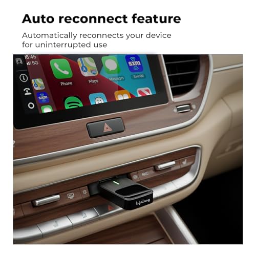 Image of Lifelong 2-in-1 Wireless CarPlay & Android Auto Adapter | Dual Phone Connection, Plug & Play USB Type-A to C, iOS & Android Compatibility, Support OEM Controls |Stick Cast - Bluetooth 5.4 & WiFi 6