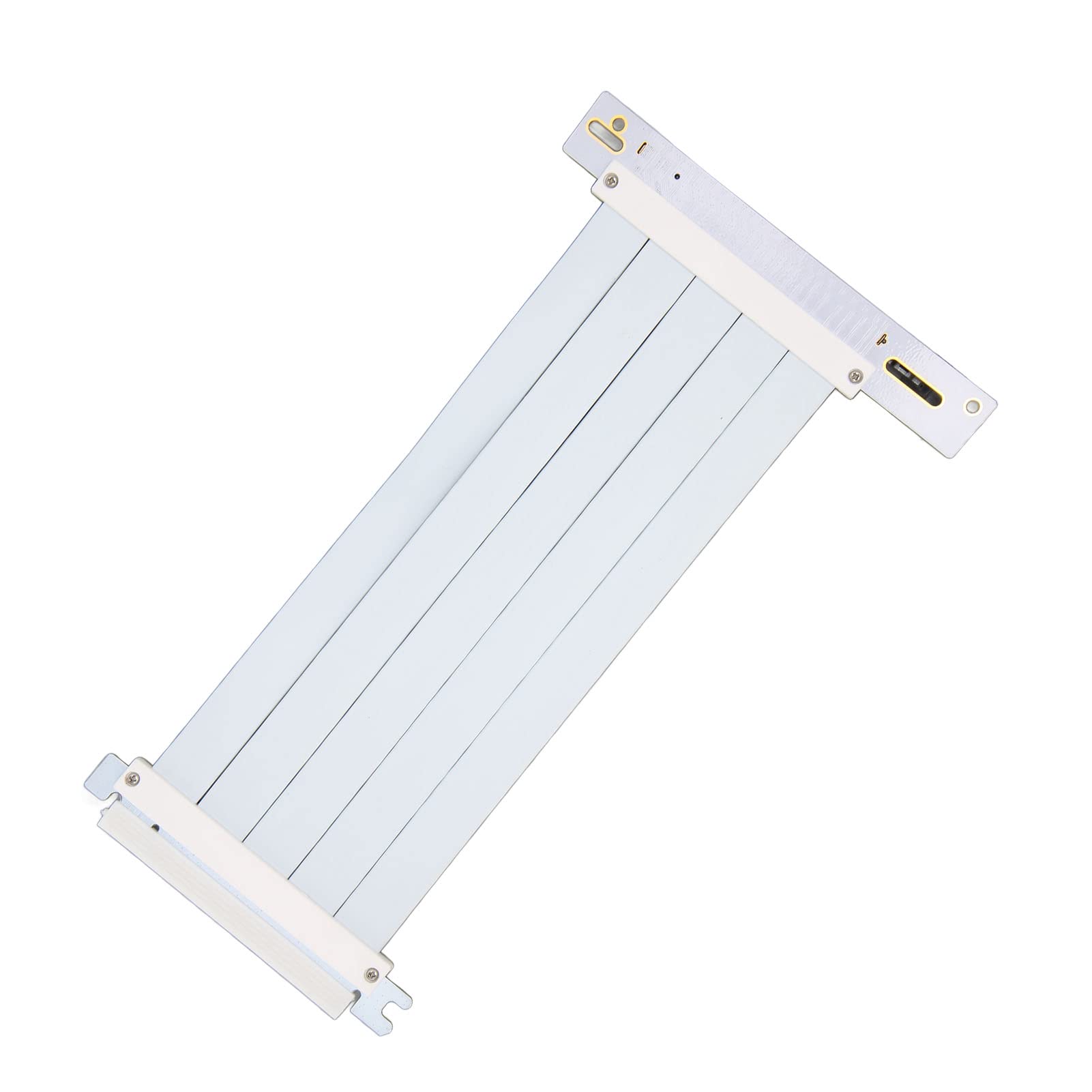 Przedłużacz Kabla Riser PCIe 4.0 X16 Kompatybilny z transmisją RTX3090,RTX3080,RTX3070,RTX3060TI,RX6900XT,RX6800,128 Gb/s, Przedłużacz Karty Graficznej Portu PCI E, 7,9 Cala (Biały)