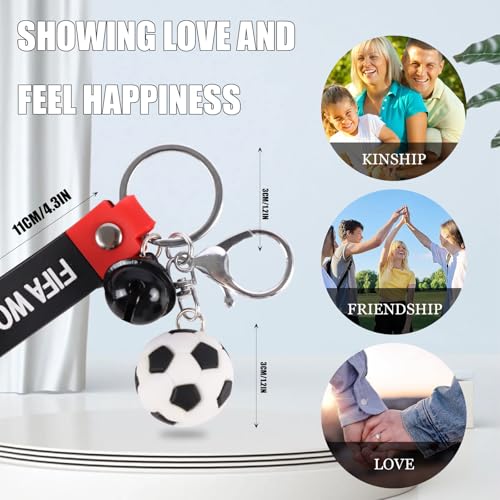 Soccer Keychain - Football Key Chains Sports Ball Car Keyrings,Backpacks Pendant Charm Decor Accessories for Bag Handbag Wallet,Gift for Boys Grils Men Women (Soccer) - Image 3