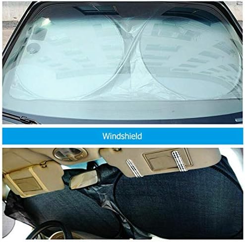Car Sunshade Cover Auto Windshied Window Sun Shade Visors Block Set Durable Silver 6pc