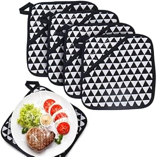 4pcs Pot Holder Cotton Kitchen Pot Holders Heat Resistant Oven Gloves Oven Pads Heat Resistant Small Hot Pads and Pot Holder Mini Oven Mitts Cotton Mini Oven Gloves for Kitchen Cooking