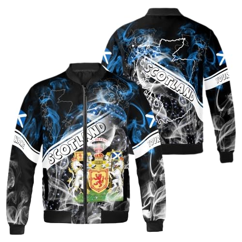 ThuhaTree Personalized Scotland Bomber Jacket