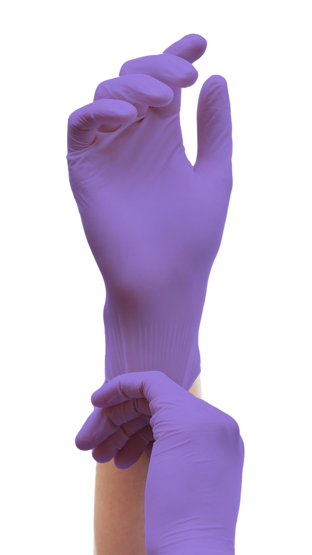Medi-Inn+ Nitril Purple Einmalhandschuhe, lila, puderfrei (S, 10 x 100 = 1000 Stück)