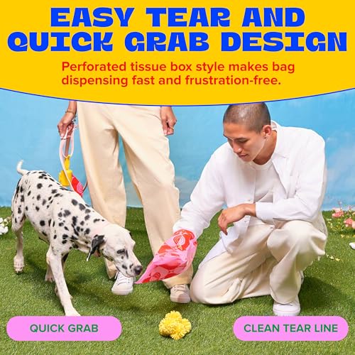Image of Poop Bags for Dogs 200 Count - 14 inch Extra Long Leak-Resistant Waste Bag Tissue Box - Unscented Extra Thick Poop Bag, Easy to Tear Dog Bags for Poop - Convenient Dispenser Box