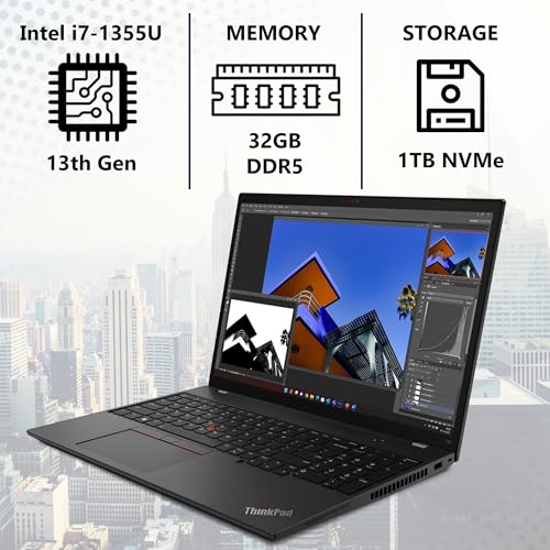 Lenovo Thinkpad T16 Gen 2 Business Laptop 16 Inch Fhd+ Ips Display, Intel 10 Core I7-1355U thumb #1