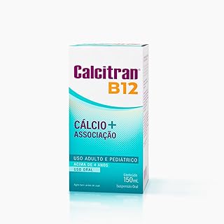 Calcitran B12 Solução Oral 150ml - Cálcio com Vitamina B12 Infantil e Adulto