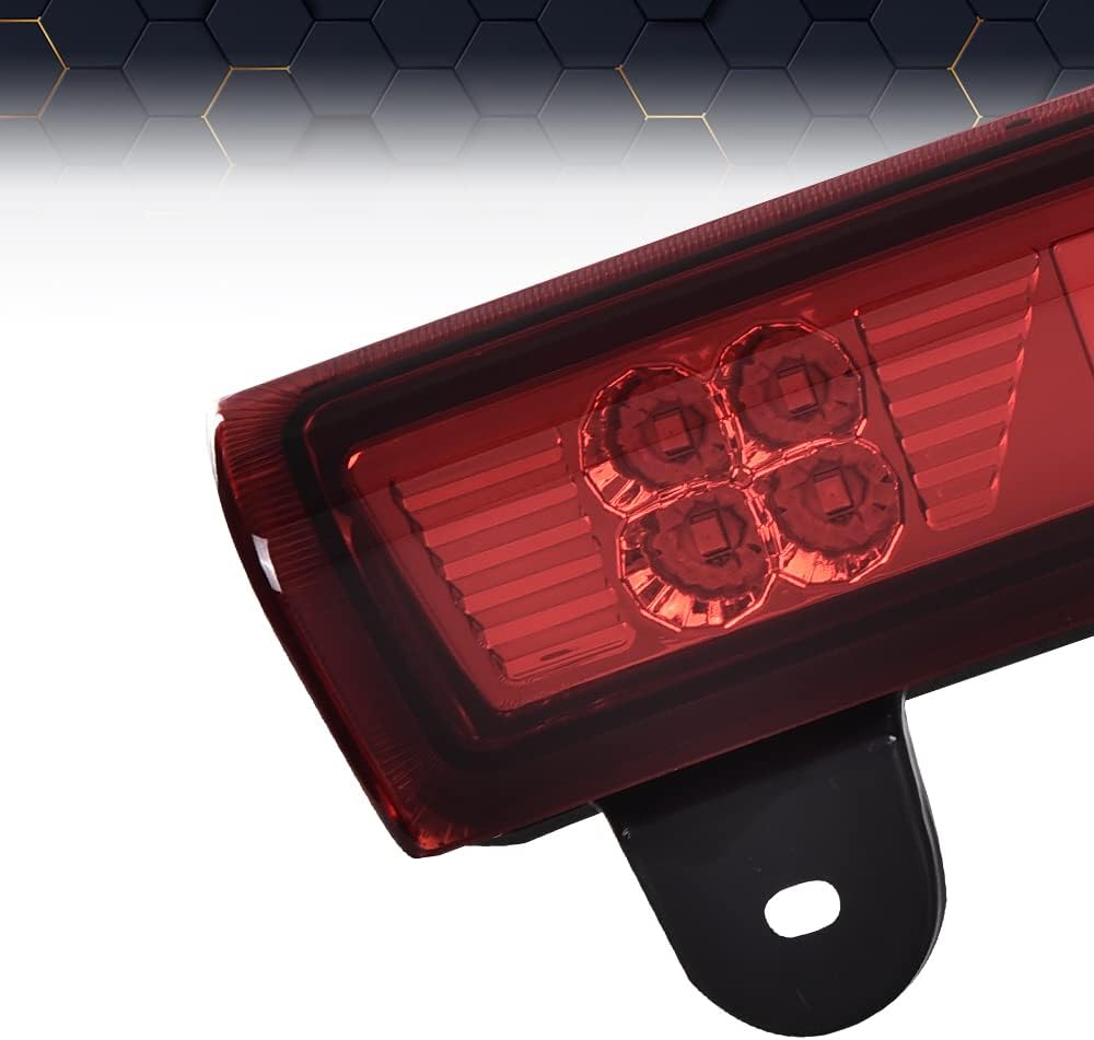 PIT66 LED 3rd Brake Light, Compatible with 2000-2006 Chevy Suburban 1500 2500 Tahoe/2000-2006 GMC Yukon/2000-2006 GMC Yukon XL 1500 2500 High Mount Stop Lamp Red Lens Chrome Housing