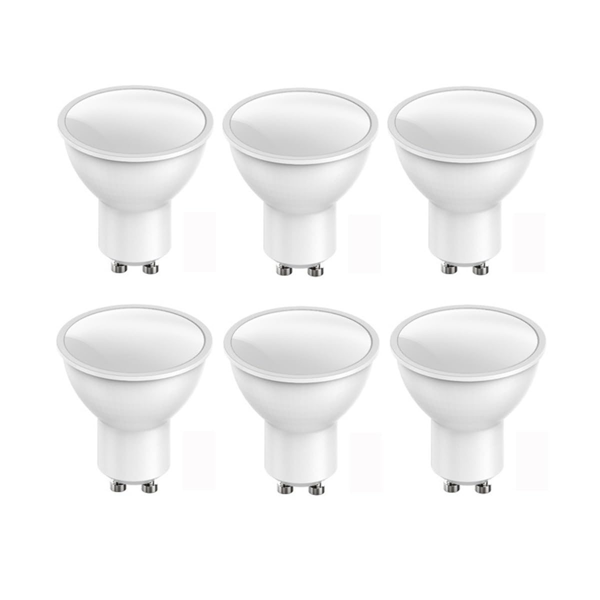 Bombilla LED GU10 5W 7W 9W Foco de alto brillo, 2700K Blanco cálido, ángulo de haz 38° /120°, AC85-240V para Cocina Iluminación de Riel del Salón (7W-Tapa plana 120°/Luz blanca 6500K)