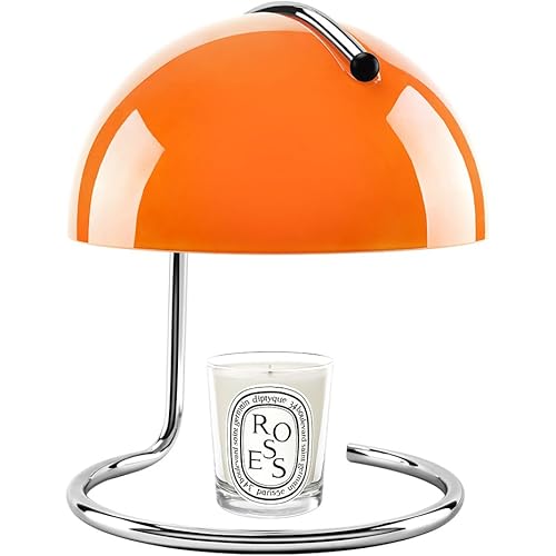 Huga Collective Curva Candle Warmer Lamp (Tangerine Orange) | House Warming Gifts New Home | Candle Lamp Warmer for Home Decor Aesthetic | Candle Warmer Lamp Timer | Candle Light Aesthetic Lamp