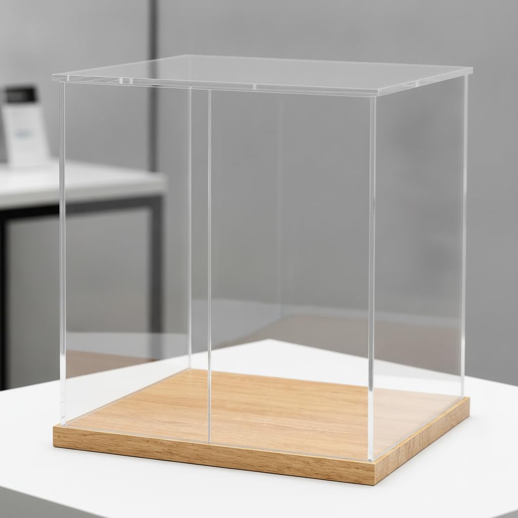 Vetrinetta Espositiva Modelli Acrilico , 50cm x 20cm x 25cm | acrilico e legno - modelli - 12mm - impilabile - porta singola o doppia modelli - per