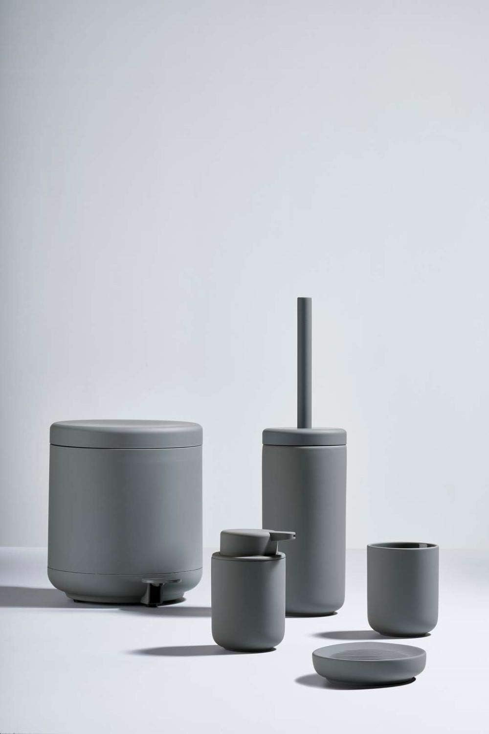 Zone Denmark Ume Shampoo Dispenser in Elegant Gray - Stylish and Functional Bathroom Accessory - 3.27" x 3.27" x 5.04" inches