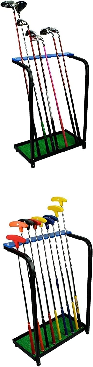 Golf Club Display Rack Indoor and Outdoor Putter Rack, Golf Putter Rack Golf Club Storage Rack 9 Rack,Durable Golf Club Storage Rack