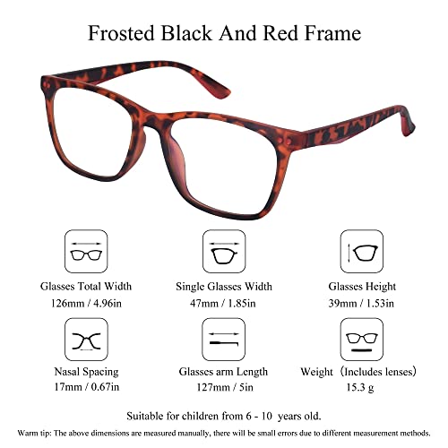Image of SooGree Blue Light Glasses for Kids Blue Light Blocking Glasses for Teen Boys Girls,Computer Screen Gaming TV Phone