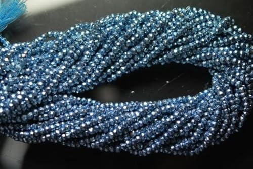 Pyrite facettée 3.5mm bleu ciel pour éliminer les défauts de vos bijoux - 2