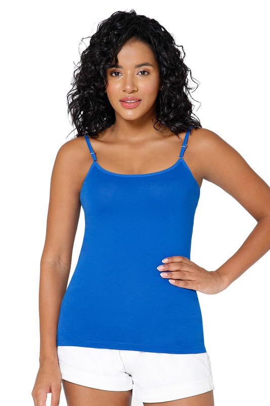 Image of Intimacy Cotton Camisole for Women with Adjustable Spaghetti Straps Comfortable Everyday Wear Camisole Slip for Women