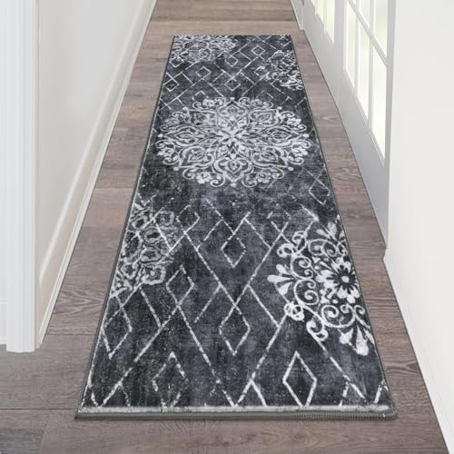 HEBE Hallway Runner Rug 2'x6' Washable Vintage...