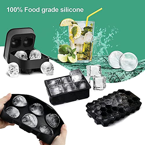 Set de 4 moldes para hielo de silicona con tapa miniatura 4