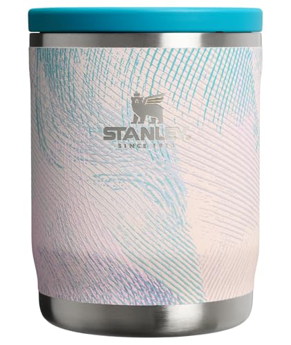 Image of STANLEY Adventure To-Go Food Jar 18 oz | Vacuum Insulated Food Container | Wide Mouth Screw On Lid | Packable for Travel | Stainless Steel with Leakproof Lid | BPA-Free | Sea Glass Plume