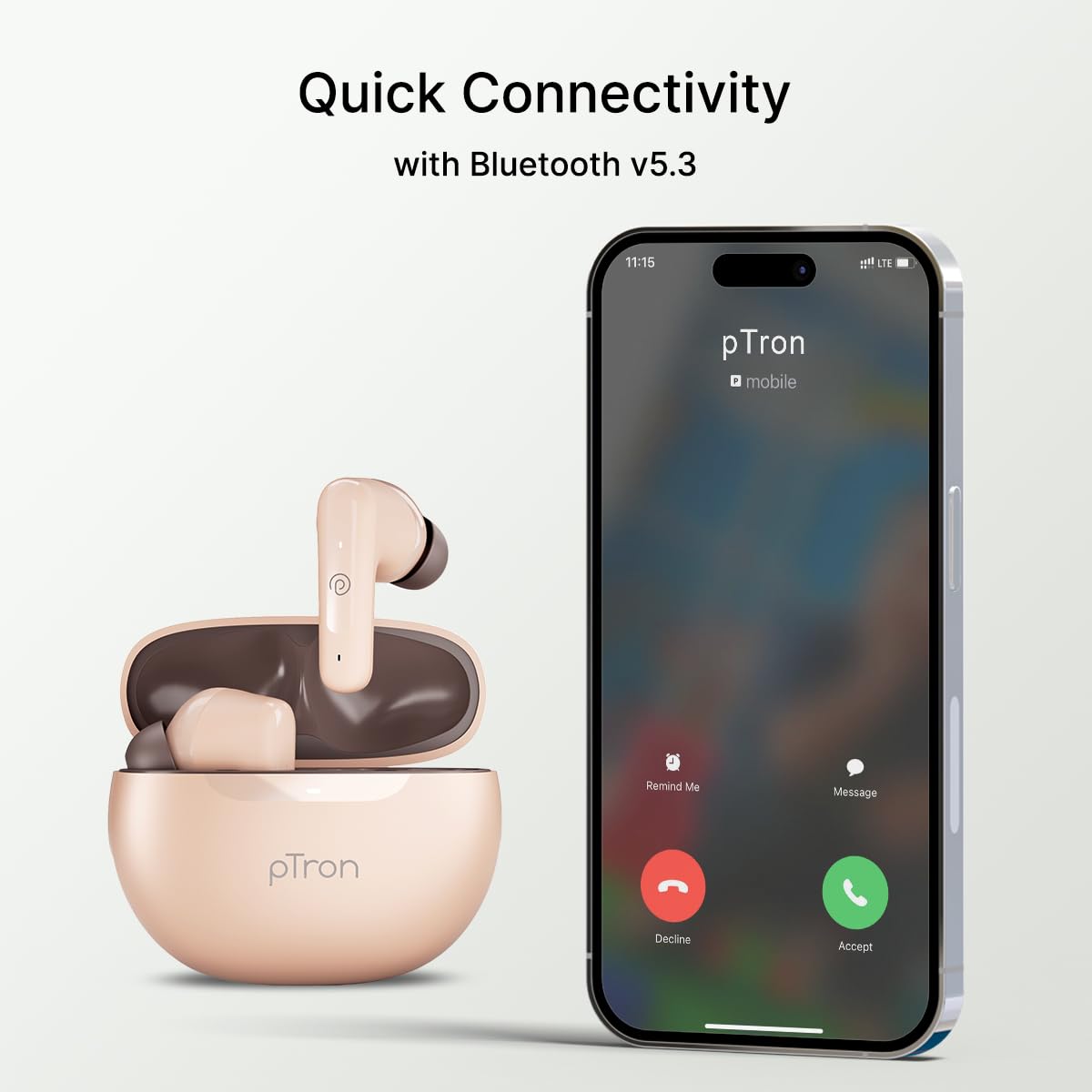 pTron Bassbuds Astra: Wireless Earbuds with 50hr Playtime -8