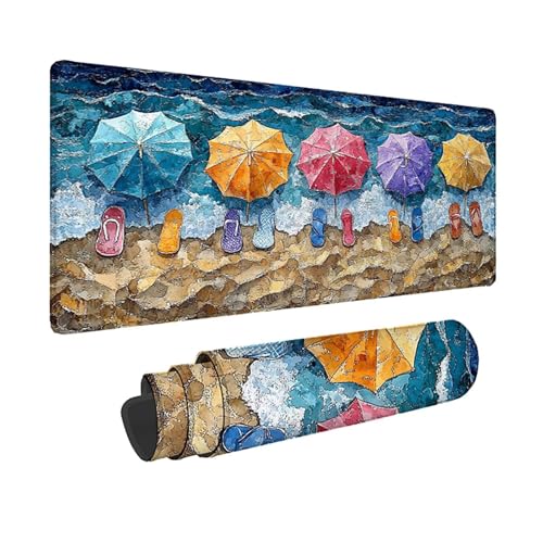 Tapis de souris XXL bleu 800x400mm imperméable pour bureau et PC hjw26014U