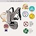 MiaMily Hipster Plus Hip Seat Baby Carrier - 6 Carry Positions - Newborn to Toddler - Lumbar Support - Stone Grey