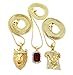 Fashion 21 Micro Lion, Red Stone, Jesus Pendant 24