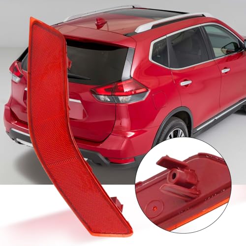 Image of Saihisday 265656FV0B Bumper Reflector, Rear Bumper Reflector Replacement for Nissan Rogue 2016-2020, Rear Left Light Reflector Cover Bumper