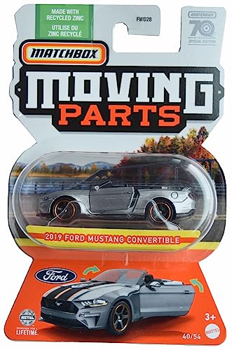 Ford Mustang Convertible 2019 Matchbox Plata