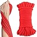Namee 32 feet/10m BDSM Bondage Soft Cotton Rope for Sex Restraints for Couples 8mm Soft Silk Rope Solid Braided Twisted Ropes Red