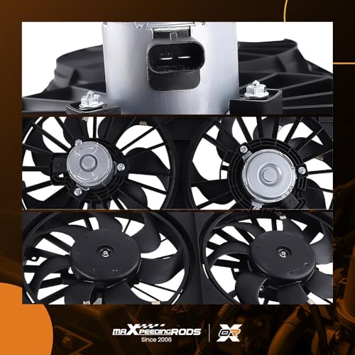 Image of maXpeedingrods 620-969 A /C Condenser Radiator Cooling Fan Assembly for Chevrolet Malibu 2004-2008, for Pontiac G6 2005-2009, for Saturn Aura 2007-2009 Replacement 22719384 GM3115208