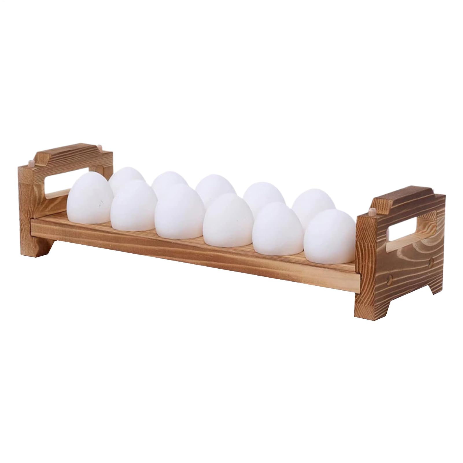 Huevera de madera multiusos para mantener tus huevos organizados y siempre a mano
