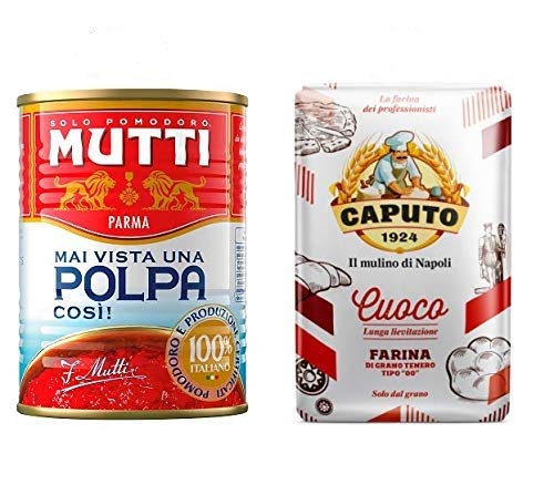 Testpaket 10x Caputo Cuoco 1kg Mehl - 12x Mutti Polpa Pomodoro Tomatenpulpe 400g