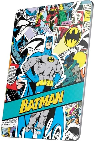 Skinit Decal Tablet Skin Compatible with iPad Air 11in (2024-2025) - Officially Licensed DC Comics Batman Vintage Pose Collage Art Design