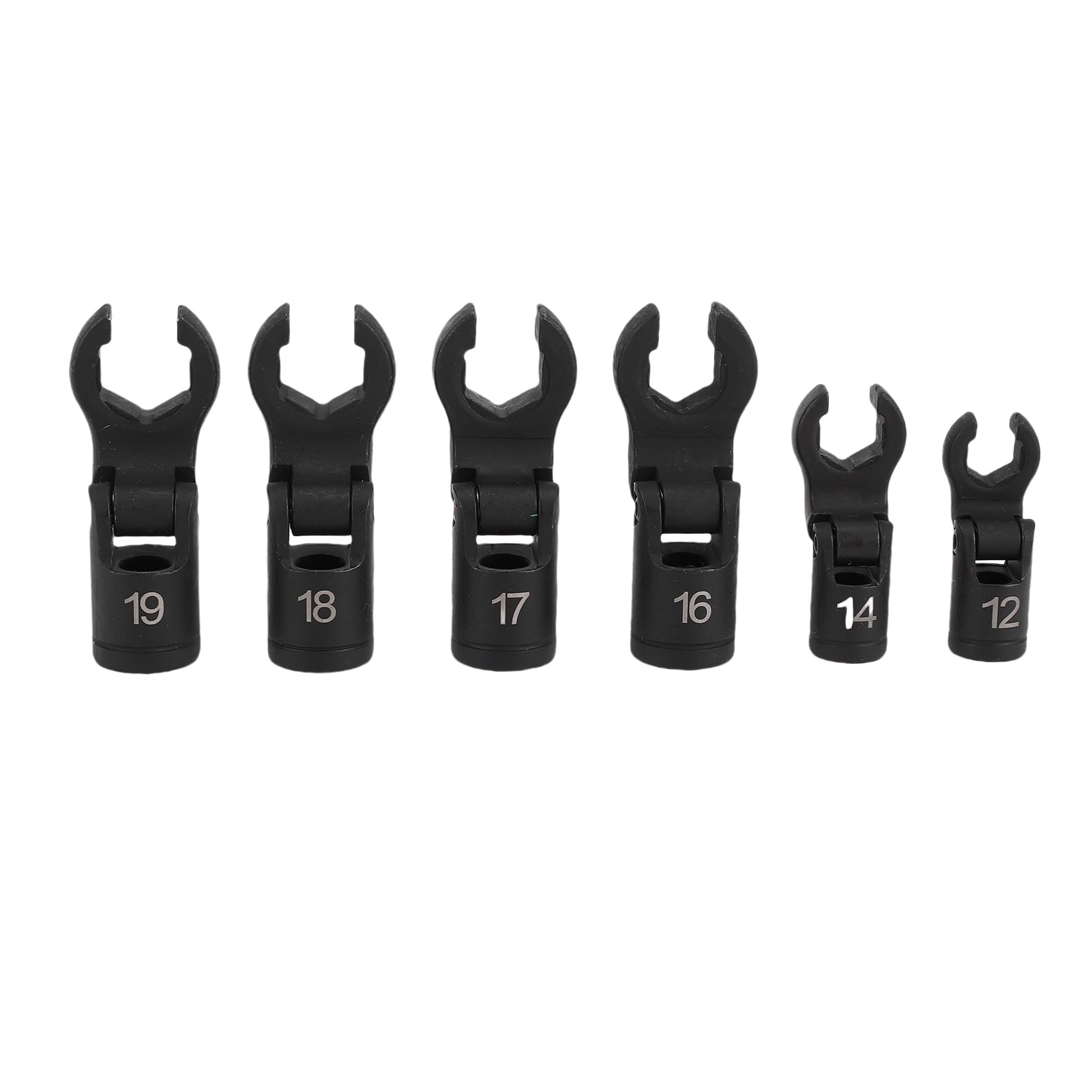 Juego de Llaves de Tubo de con Cabeza Flexible Fácil Manejo en Espacios Reducidos Llave de Tubo de de Duradera Apertura de Vaso de 6 Puntos para Aficionados Al Bricolaje en Automoción Juego