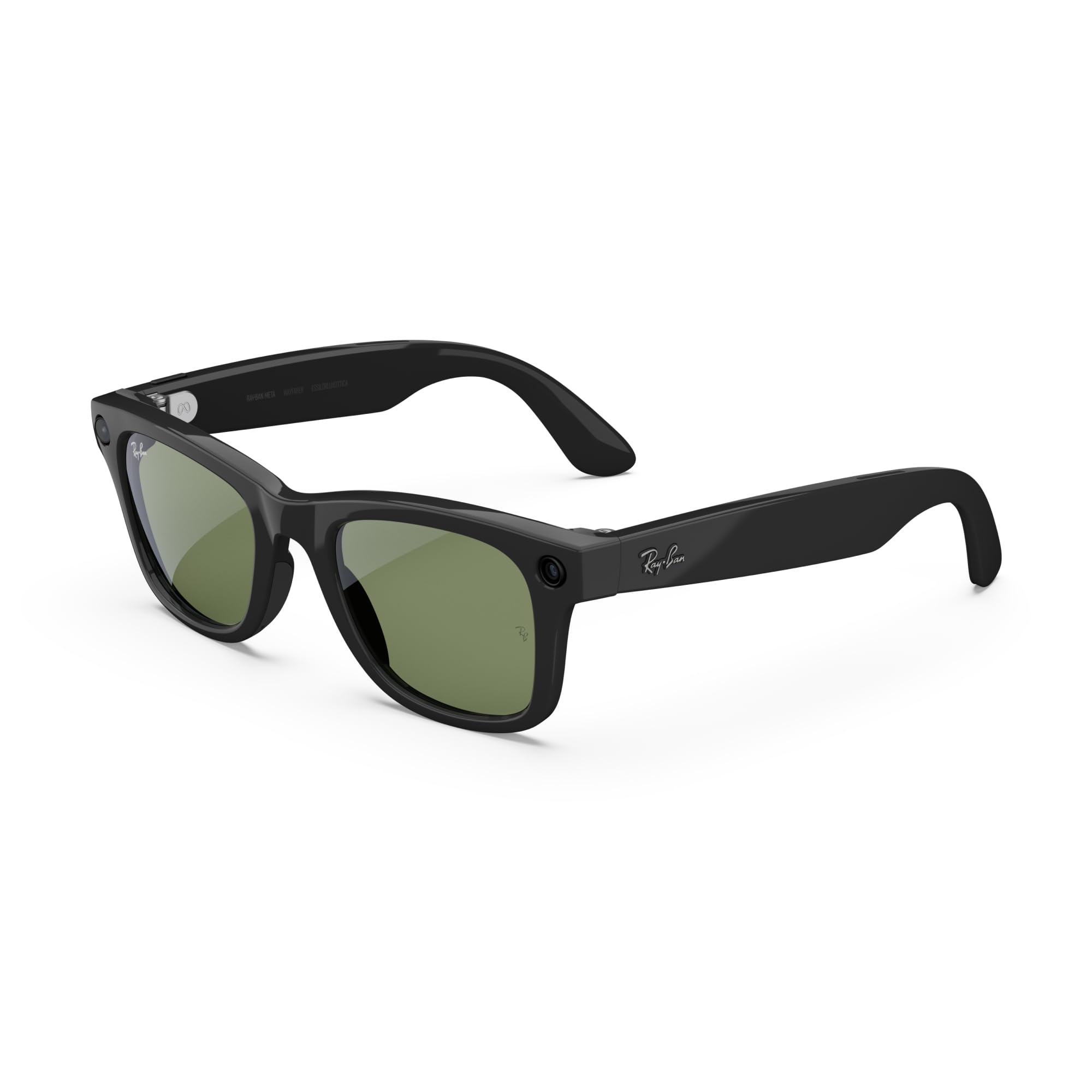 小物 Ray-Ban  Wayfarer Gen 2 Shiny Black Ray-Ban | Meta Wayfarer (Gen 2) - Shiny Black, Green lenses: Video