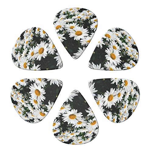 ASDTEHCY Lot de 6 médiators en celluloïd en forme de marguerites blanches sauvages, fins, moyens et lourds pour guitares… - Les Beatles, Paul McCartney, John Lennon, RIngo Starr, George Harrison ASDTEHCY Lot de 6 médiators en celluloïd en forme de marguerites blanches sauvages, fins, moyens et lourds pour guitares… – Image 3