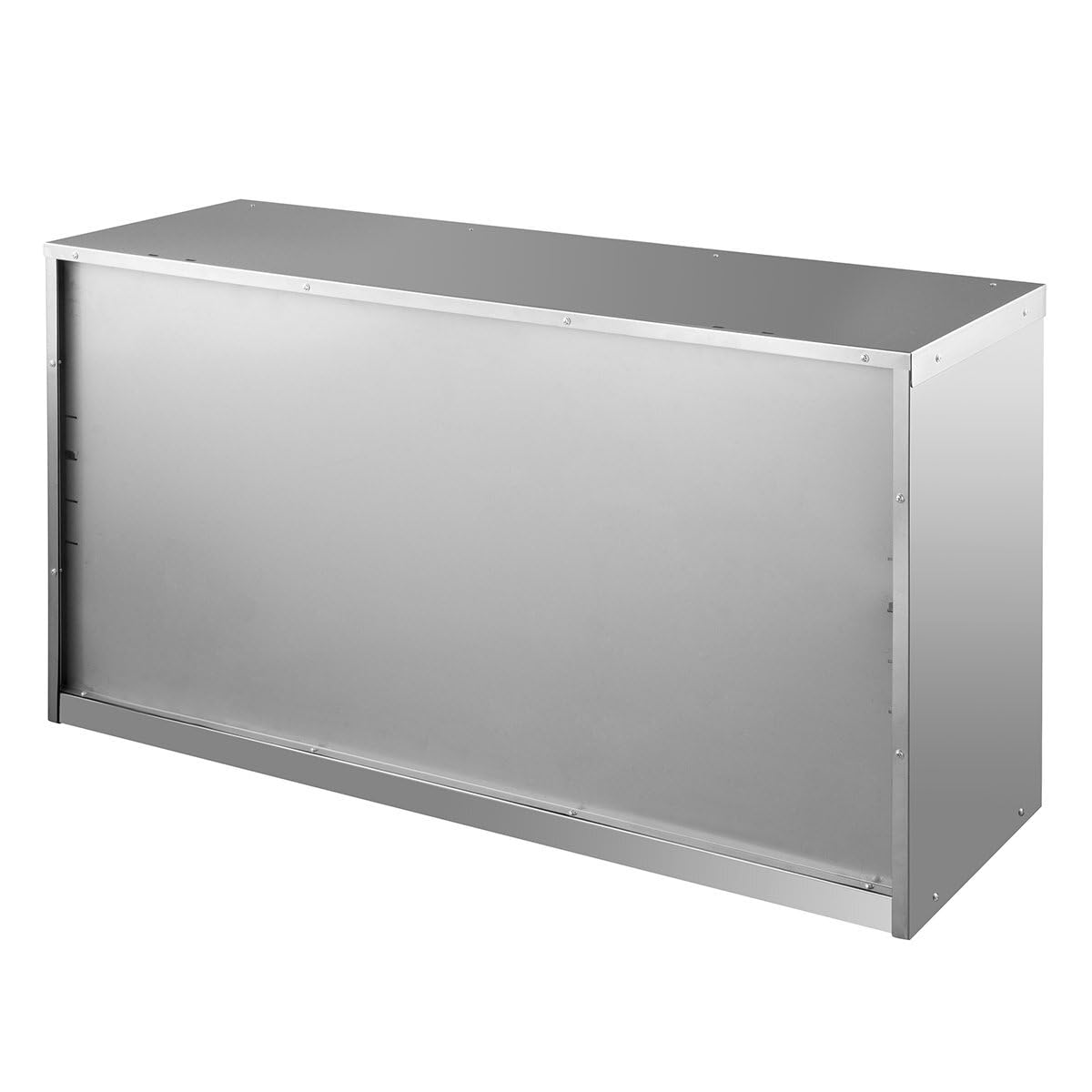 GastroHero Wandhängeschrank 100x40x65 cm, Edelstahl WHS-BASIC10 | Schiebetüren, hohe Tragkraft, AISI 201, höhenverstellbarer Zwischenboden, Küche Gastronomie Wandschrank