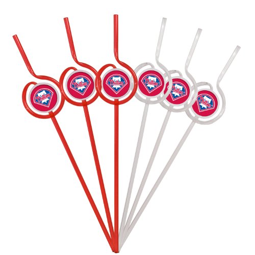 Pangea MLB Sports & Fitness Six Pack Team Sip Sport Straws