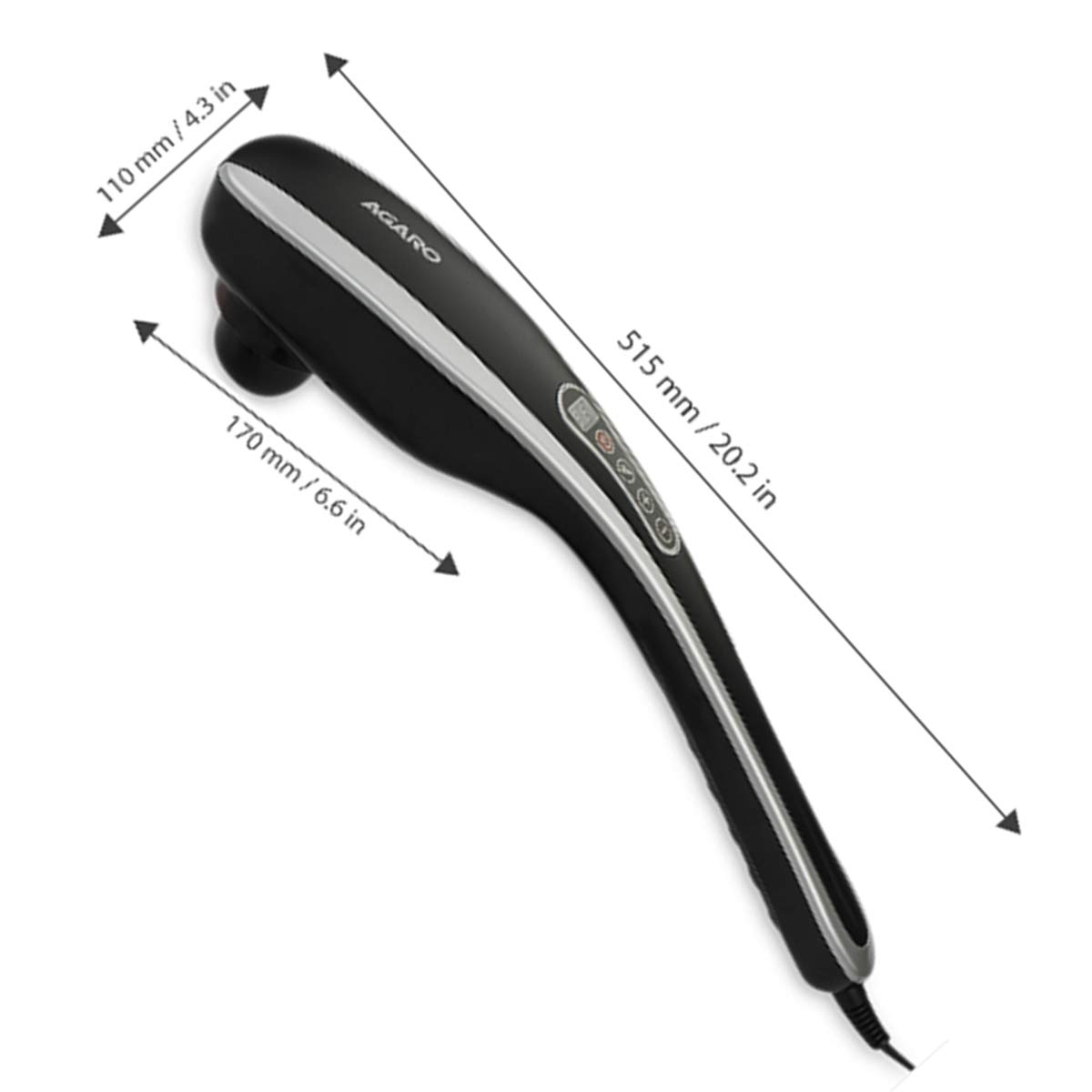 AGARO MARVEL Electric Handheld Full Body Hammer Massager with 5 Massage Heads, 5 Mode & 6 Speed Settings for Pain Relief & Relaxation, Back, Leg & Foot AGARO MARVEL Electric Handheld Full Body Hammer Massager with 5 Massage Heads, 5 Mode & 6 Speed Settings for Pain Relief & Relaxation, Back, Leg & Foot