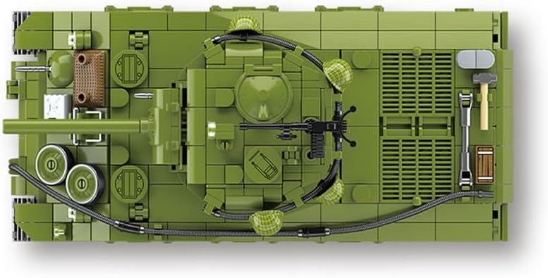 Generic WW2 Military Classic Model World War II M4A3 SHERMAN Medium Tank Building Blocks Toys Bricks for Boys (1175Pcs) Ages 15 and Up (100277)- without Original Box