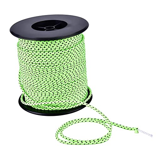 OKBY Cable Reflectante Guy Line - 50 m Toldo para Tienda Cuerda Reflectante Guyline Cuerda de guía para Tienda para Acampar y Caminar al Aire Libre Verde Fluorescente