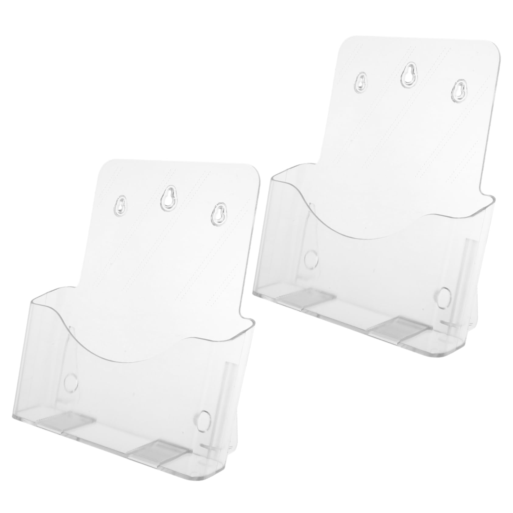 Operitacx 2piezas Rack De Datos Acrílico Transparente Soporte Para Documentos y Folletos Portafolletos De Pared Para Archivos Estante De Mesa Para Oficina