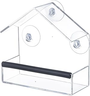Acrylic Birdfeeders, Durable Bird Feeder Window, Strong Load Capacity Bird Feeding Stations, Removable Window Bird Feeders with Elegant Posture, Seed Bird Feeders for Outdoor Space &Bird Lovers Alike