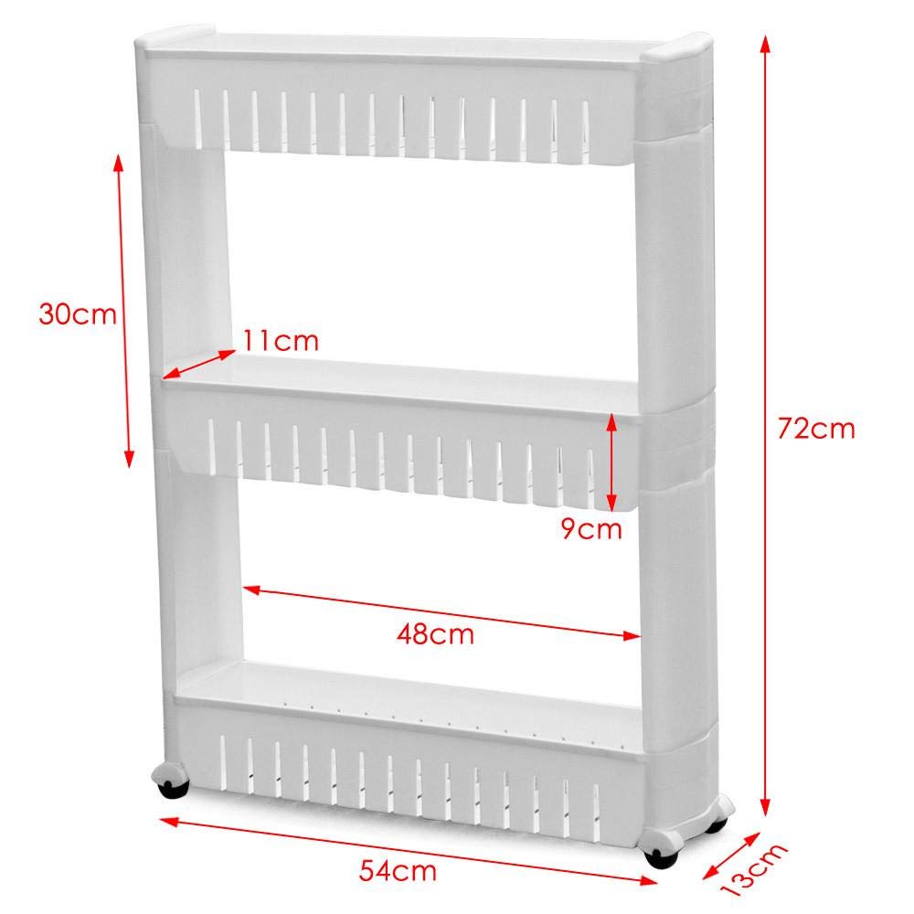 Buy Yaheetech 3Tier Slim Slide Out Kitchen Storage Trolley Cart