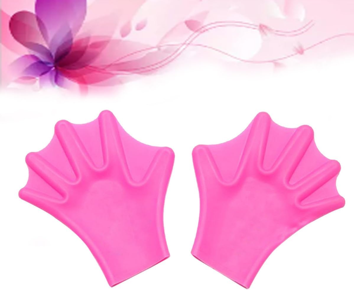 Silicone Swim Gloves Webbed Paddle Design for Adult Training